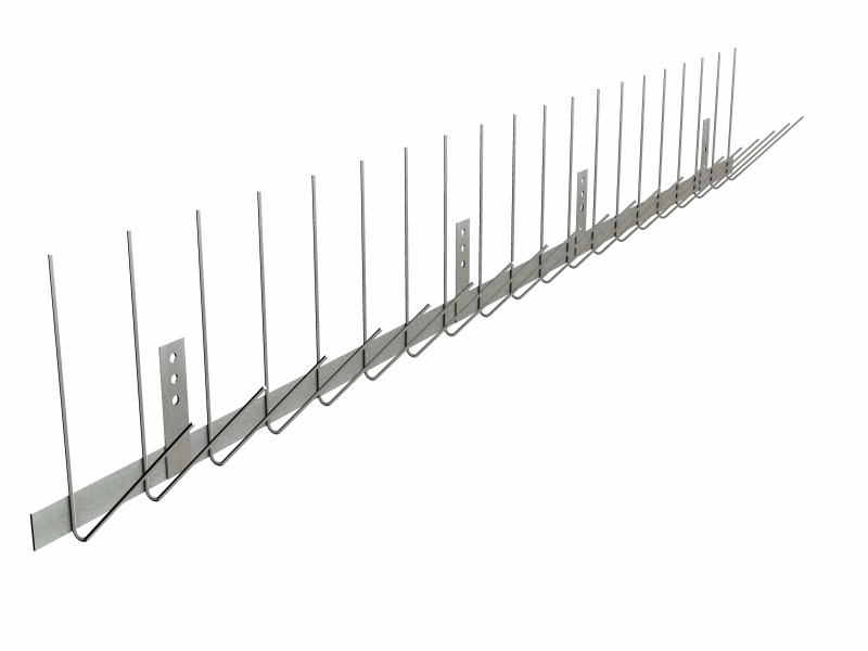 Rinne-Dachrinne Taubenabwehr-Spikes 1 m lang aus Edelstahl