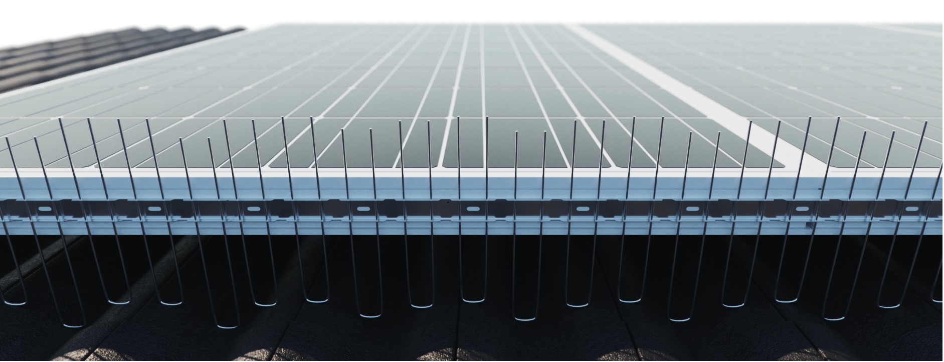 1 reihige verstellbare Solar Taubenabwehr-Spikes 1 m lang aus Edelstahl